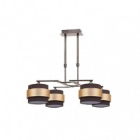 Distribuidor - Lâmpadas Diversas | Lâmpadas Modernas | LAMPARA 4DH BREMEN CUERO/MARRON-ORO 4XE14 REGX60X60 CM Ref: 066484014